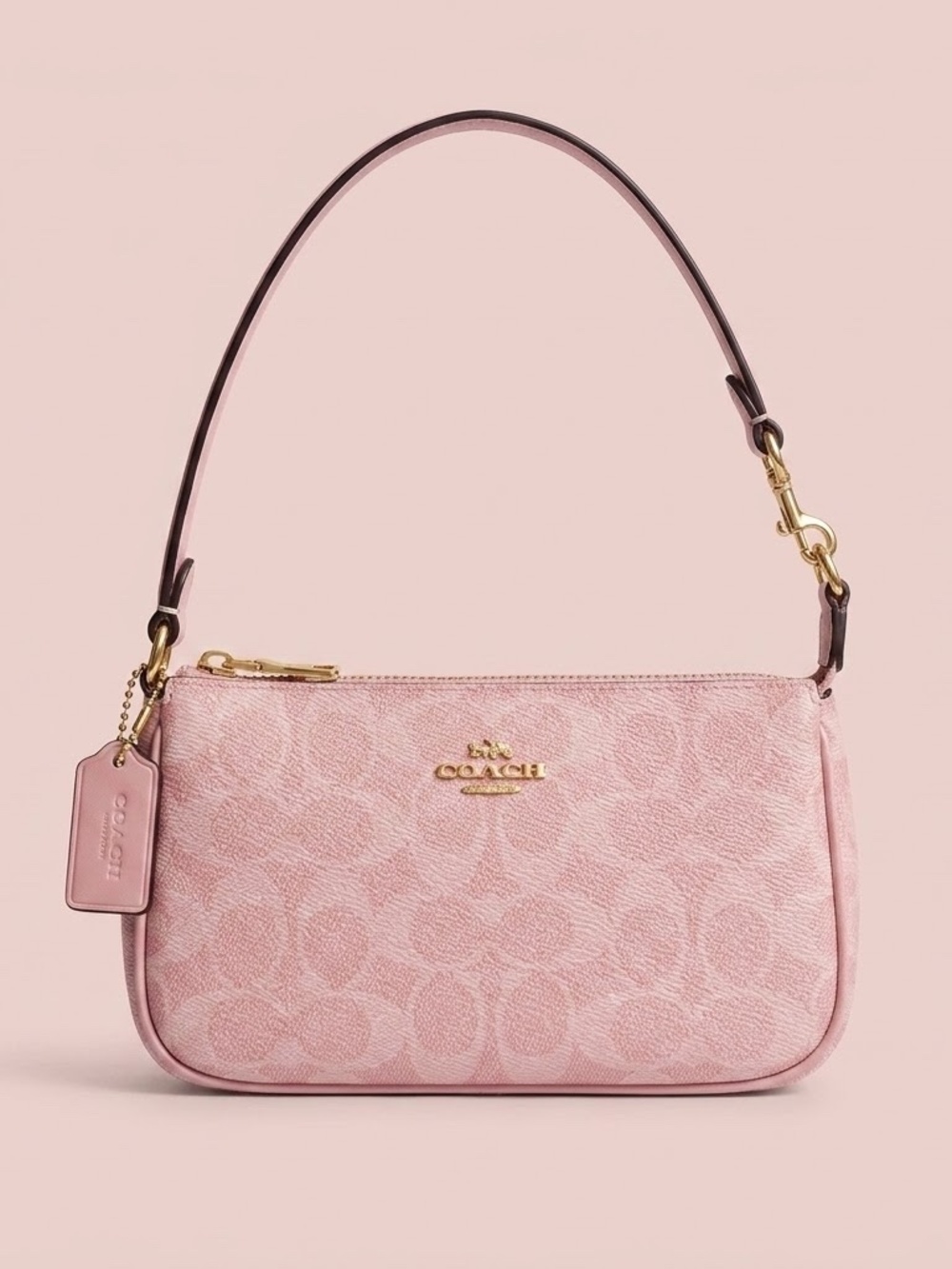 NWT Coach Nolita 19 Blush Pink Signature Canvas